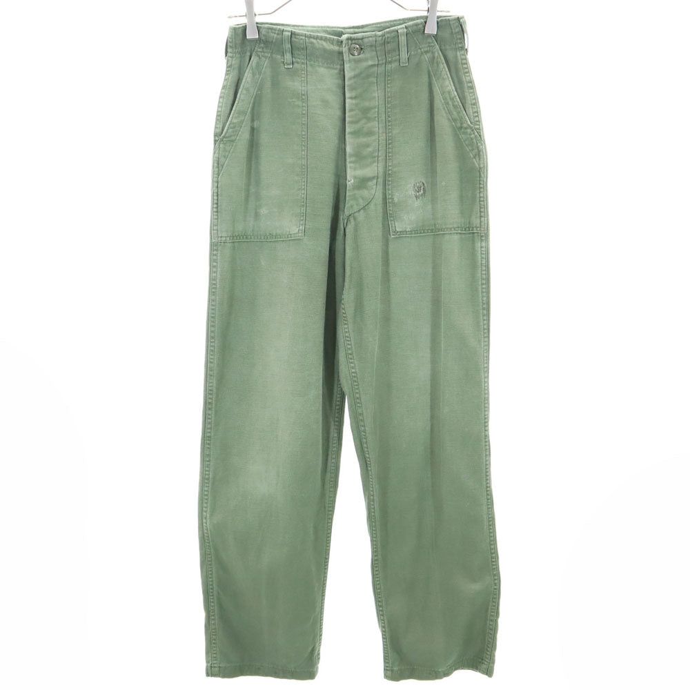 US ARMY アメリカ軍 70s DSA コットンサテン ヴィンテージ ベイカー パンツ W30 カーキ ミリタリー メンズ