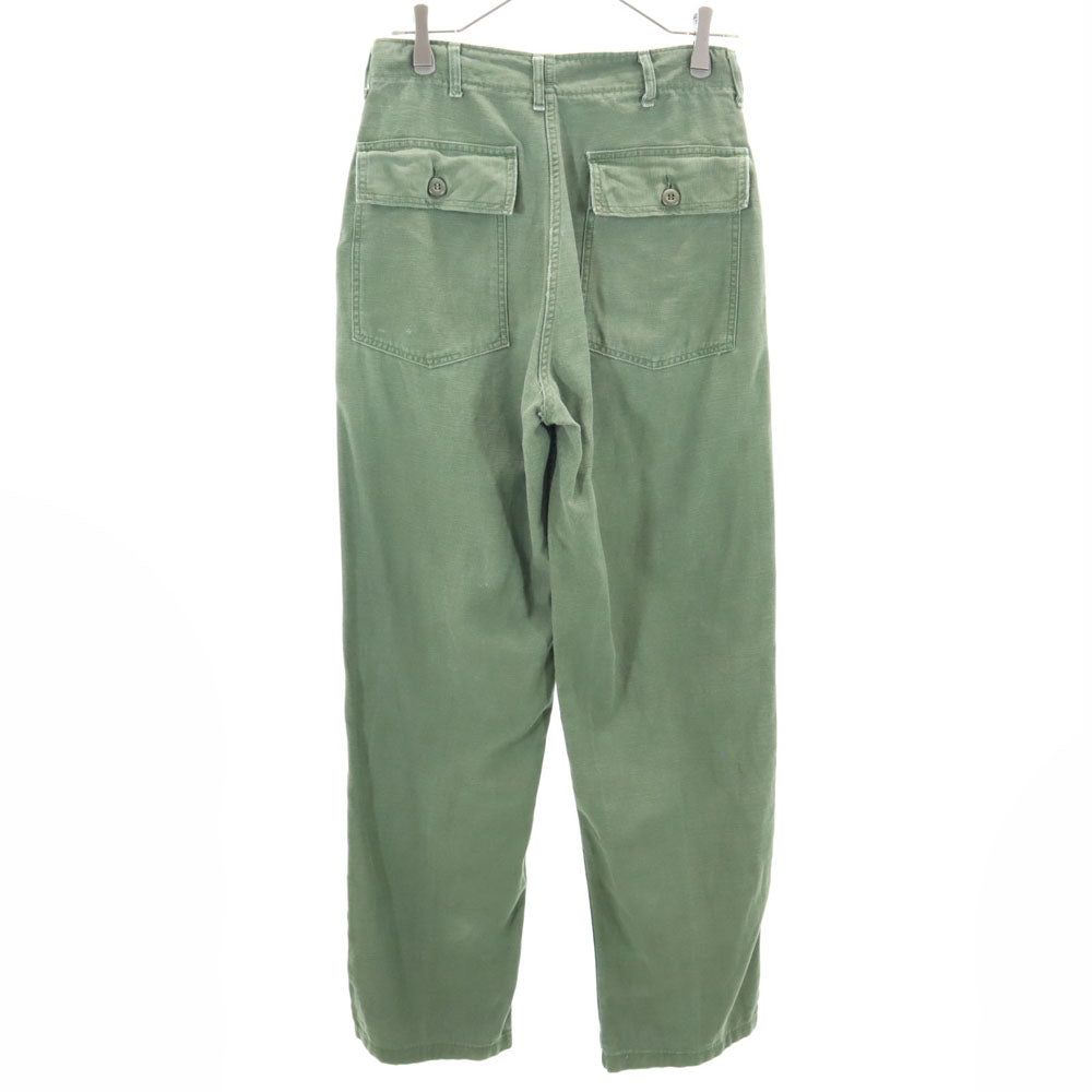 US ARMY アメリカ軍 70s DSA コットンサテン ヴィンテージ ベイカー パンツ W30 カーキ ミリタリー メンズ