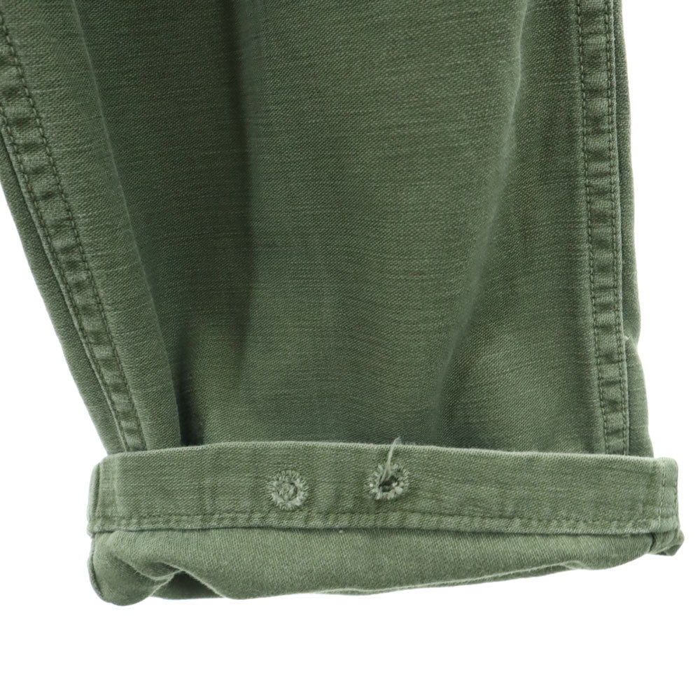 US ARMY アメリカ軍 70s DSA コットンサテン ヴィンテージ ベイカー パンツ W30 カーキ ミリタリー メンズ