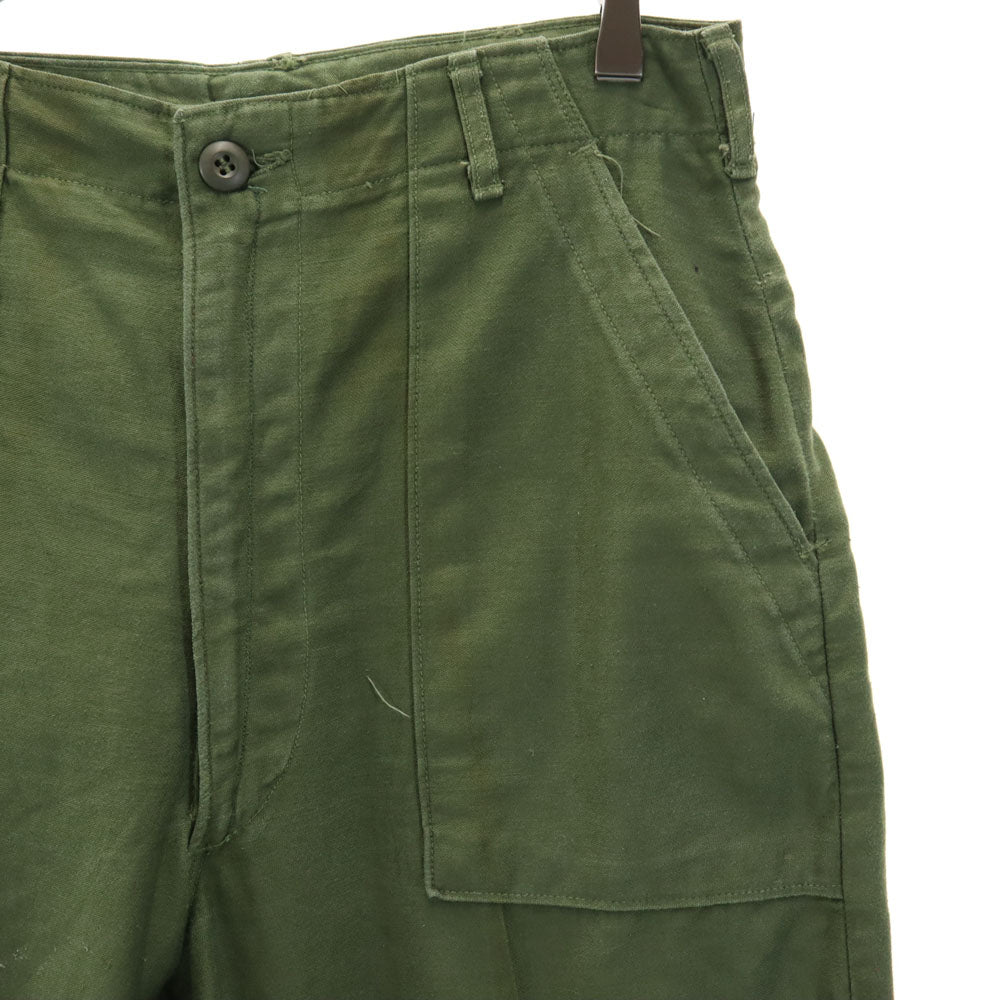 US ARMY アメリカ軍 60s 1968年 コットンサテン ベイカー ヴィンテージ ベイカー パンツ W32 カーキ ミリタリー メンズ