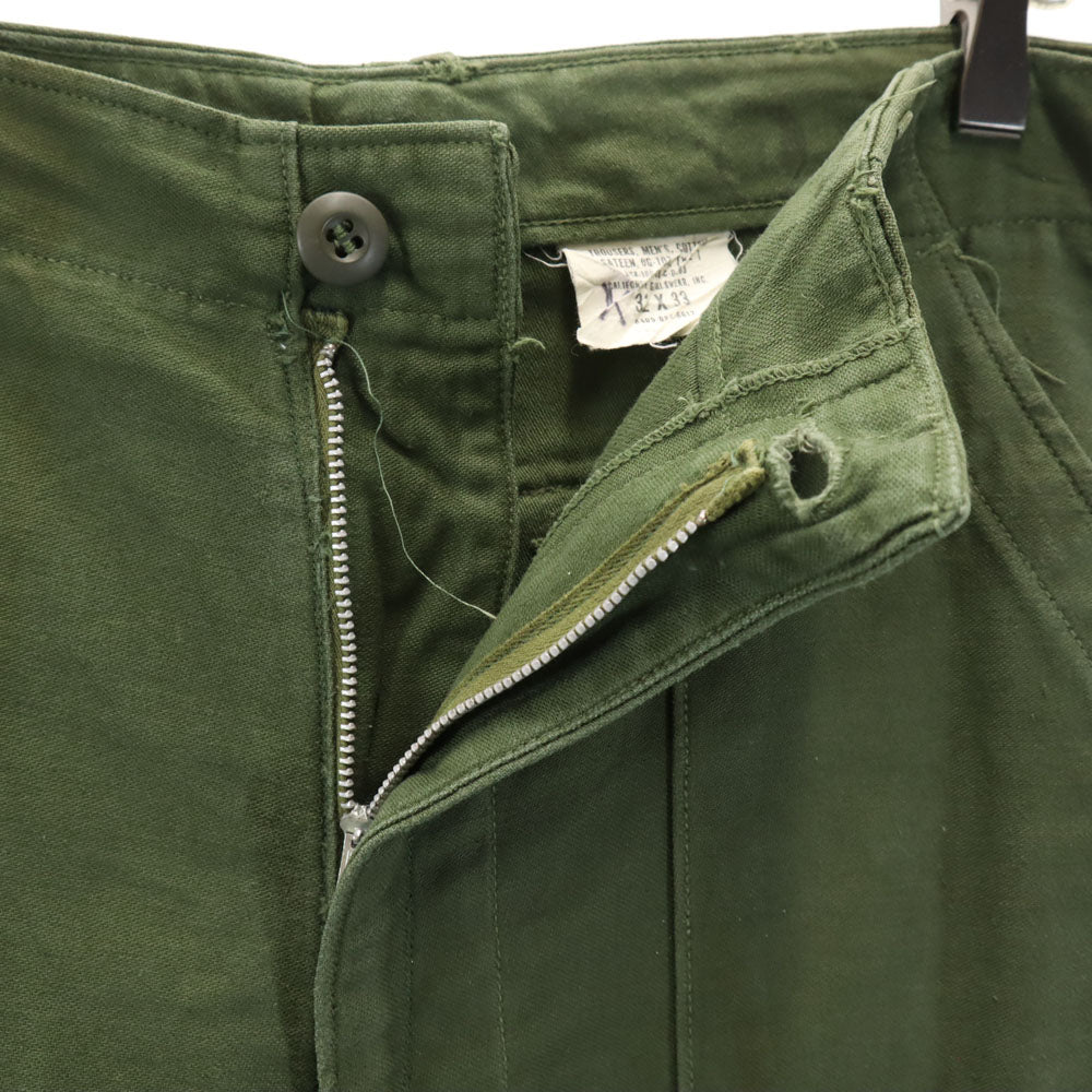 US ARMY アメリカ軍 60s 1968年 コットンサテン ベイカー ヴィンテージ ベイカー パンツ W32 カーキ ミリタリー メンズ