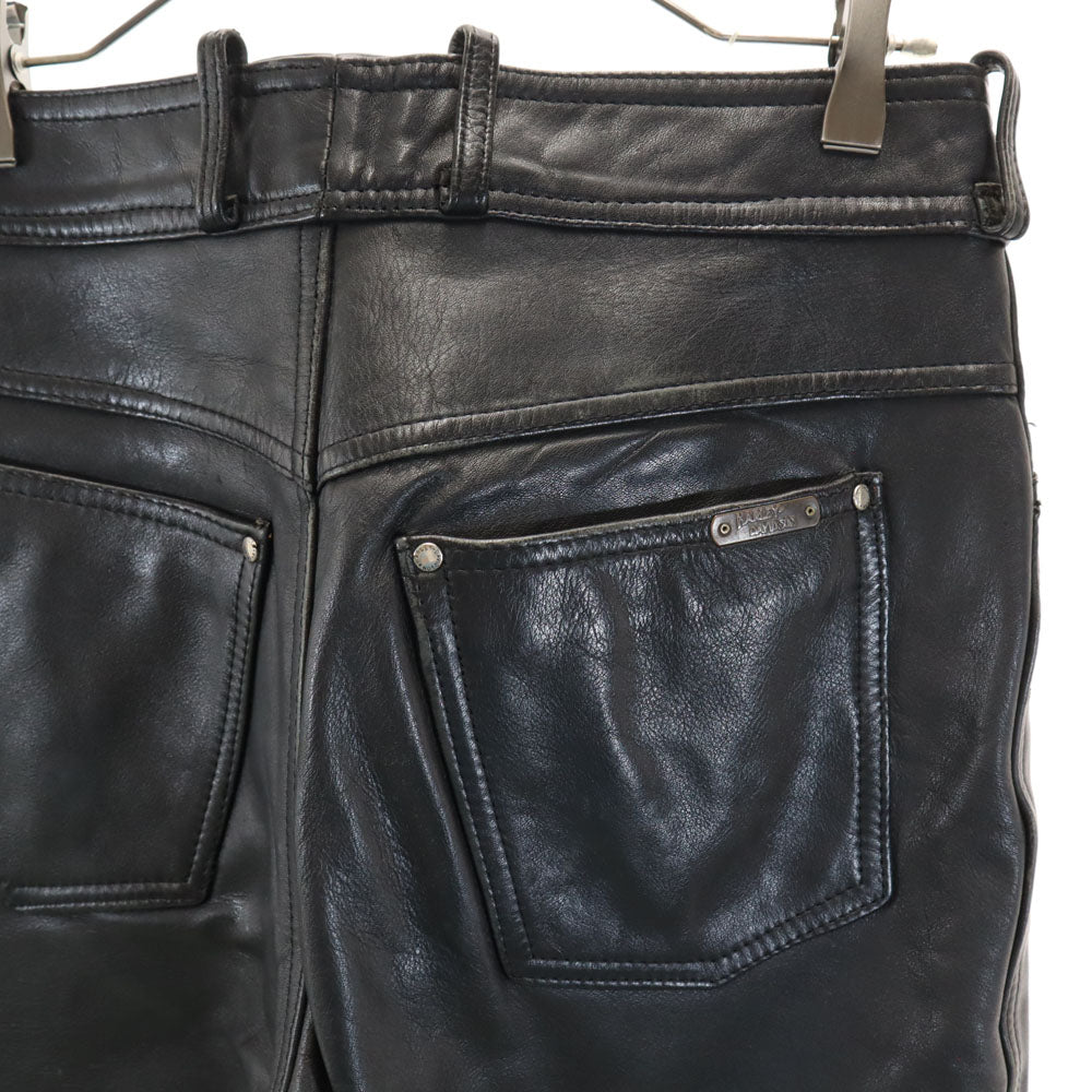 HARLEY DAVIDSON ハーレーダビッドソン 90s オールド レザーパンツ W30 ブラック バイクウェア メンズ