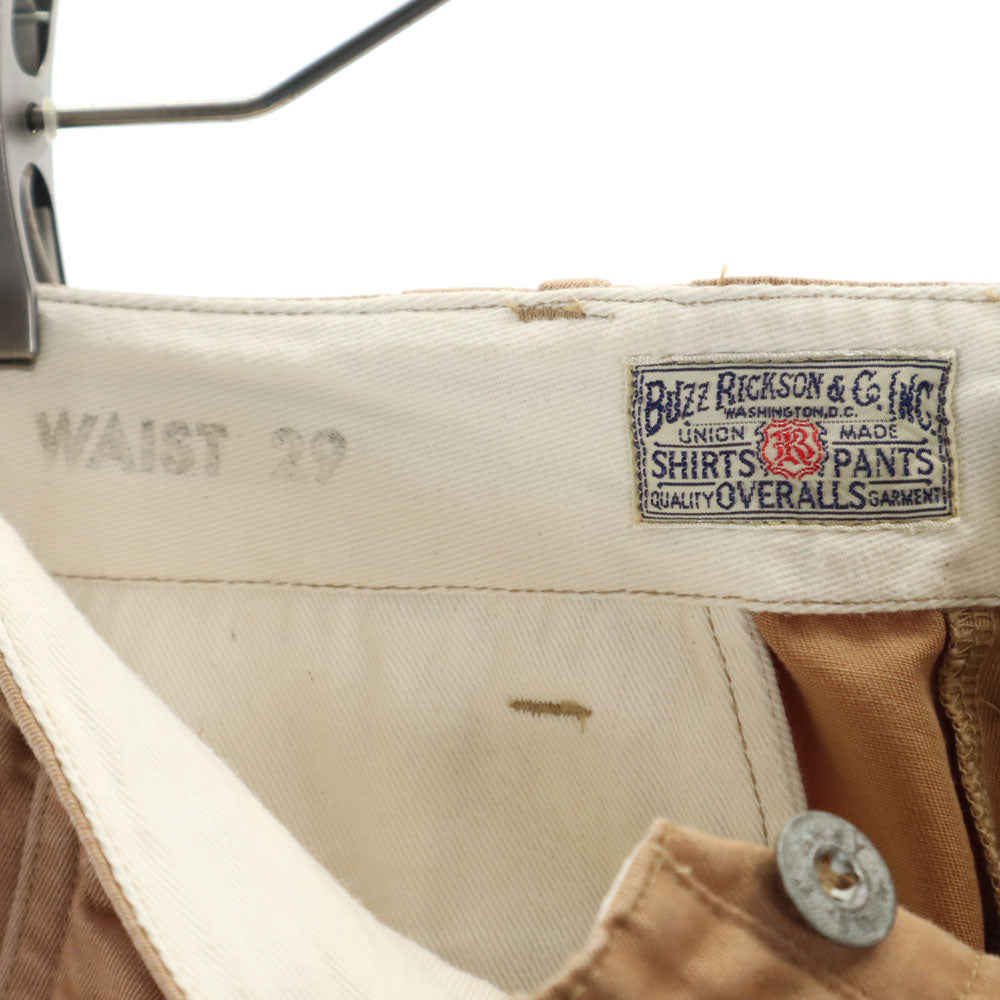 BEAMS BOY ビームスボーイ BUZZRICKSON コラボ テーパードパンツ w29 ベージュ レディース