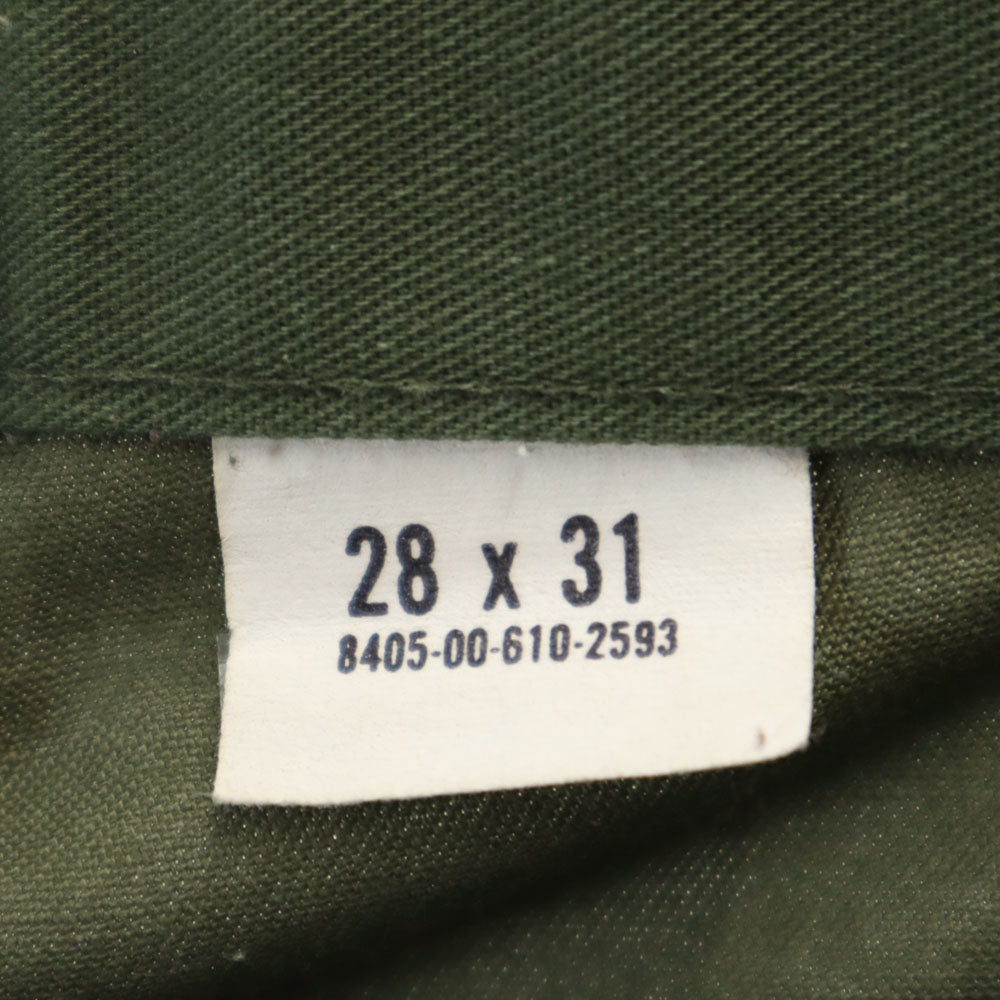 アメリカ軍 80s DLA ヴィンテージ ベイカー パンツ W28 カーキ US ARMY ミリタリー ユーティリティ メンズ