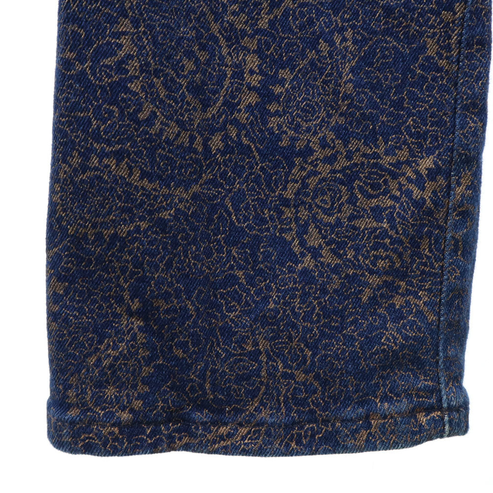 ドルチェアンドガッバーナ ベーシック ペイズリー柄 ブーツカットパンツ 40 ネイビー レディース