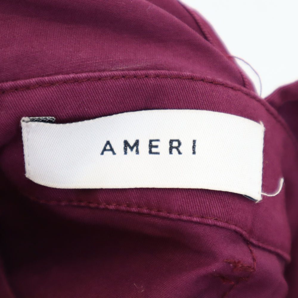 AMERI UNDRESSED アメリ 変形 パンツ S ワインレッド系 ハイウエスト レディース