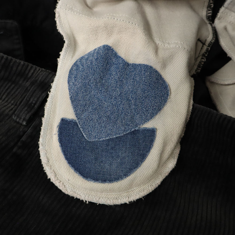 OLD オールド 80s ヴィンテージ ブラックコーズ コーデュロイパンツ ブラック ロガーパンツ メンズ