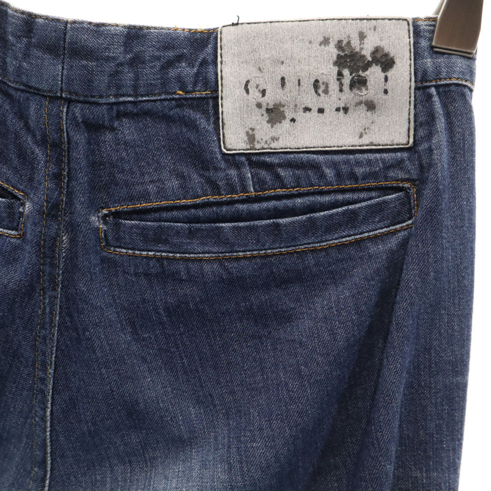 GUCCI グッチ イタリア製 シャンブレー クロップドパンツ 38 レディース