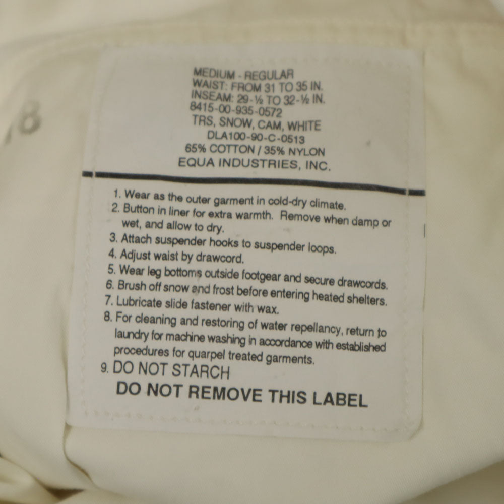 US ARMY アメリカ軍 90s オールド DLA スノーカモ ミリタリーパンツ M