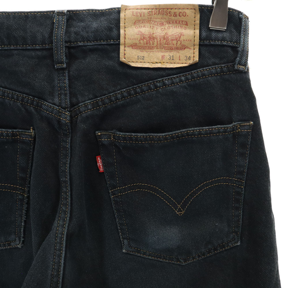 Levi's リーバイス 90s 512 オールド 後染め ブラック ストレートデニムパンツ w31 ブラック系 ジーパン メンズ