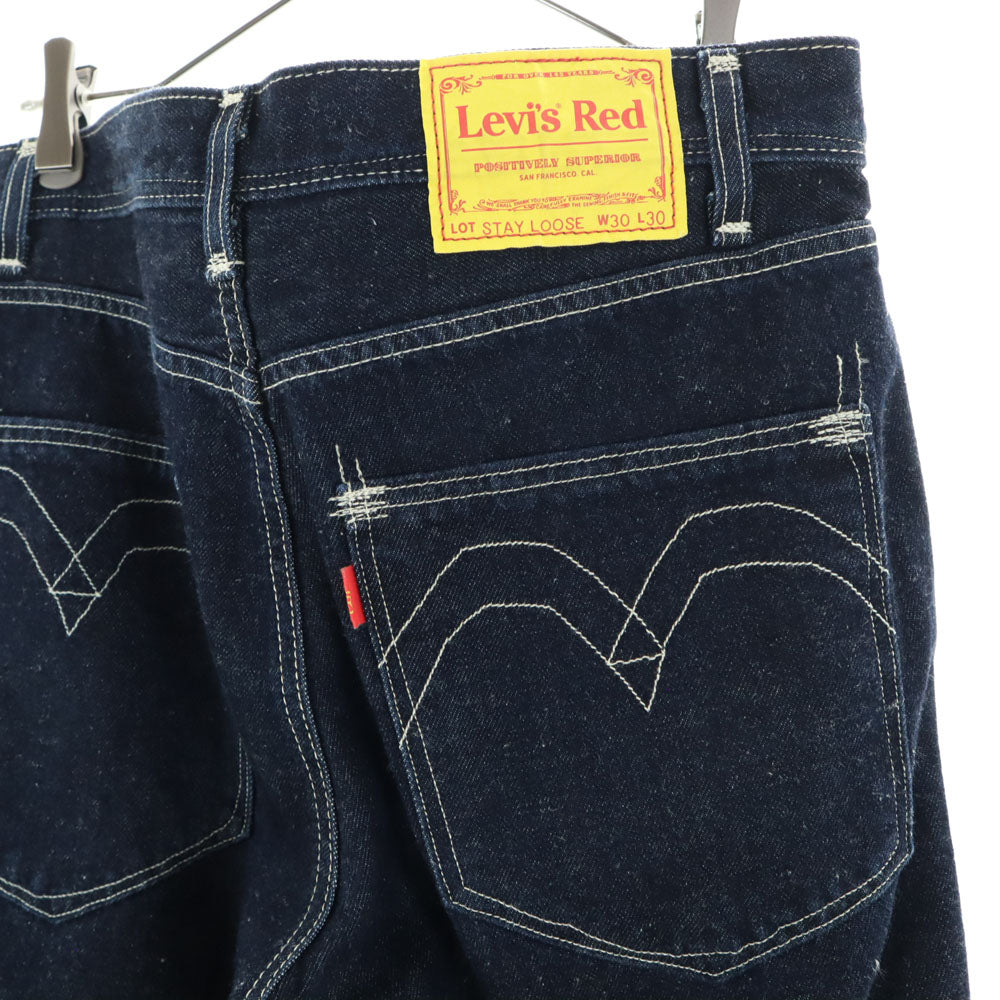 リーバイスレッド ステイ ルーズ デニムパンツ W30 インディゴ Levi's RED ワーク ジーンズ Vステッチ メンズ