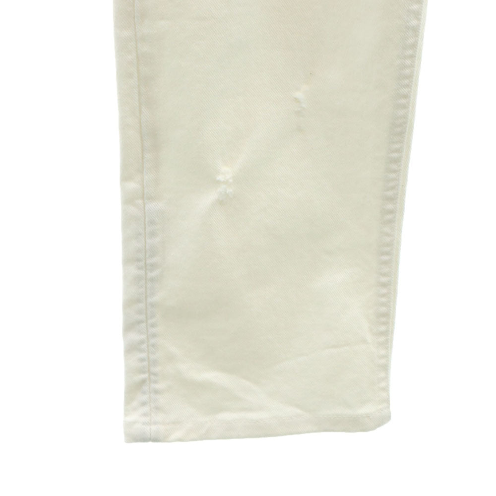 SIVIGLIA シヴィリア イタリア製 クラッシュ加工 スキニーパンツ W31 ホワイト ボタンフライ メンズ