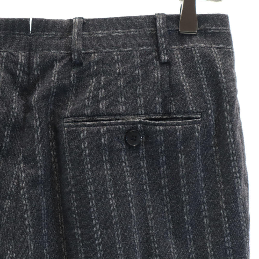 Salvatore Ferragamo サルヴァトーレフェラガモ イタリア製 ストライプ柄 スラックスパンツ 46 チャコールグレー メンズ