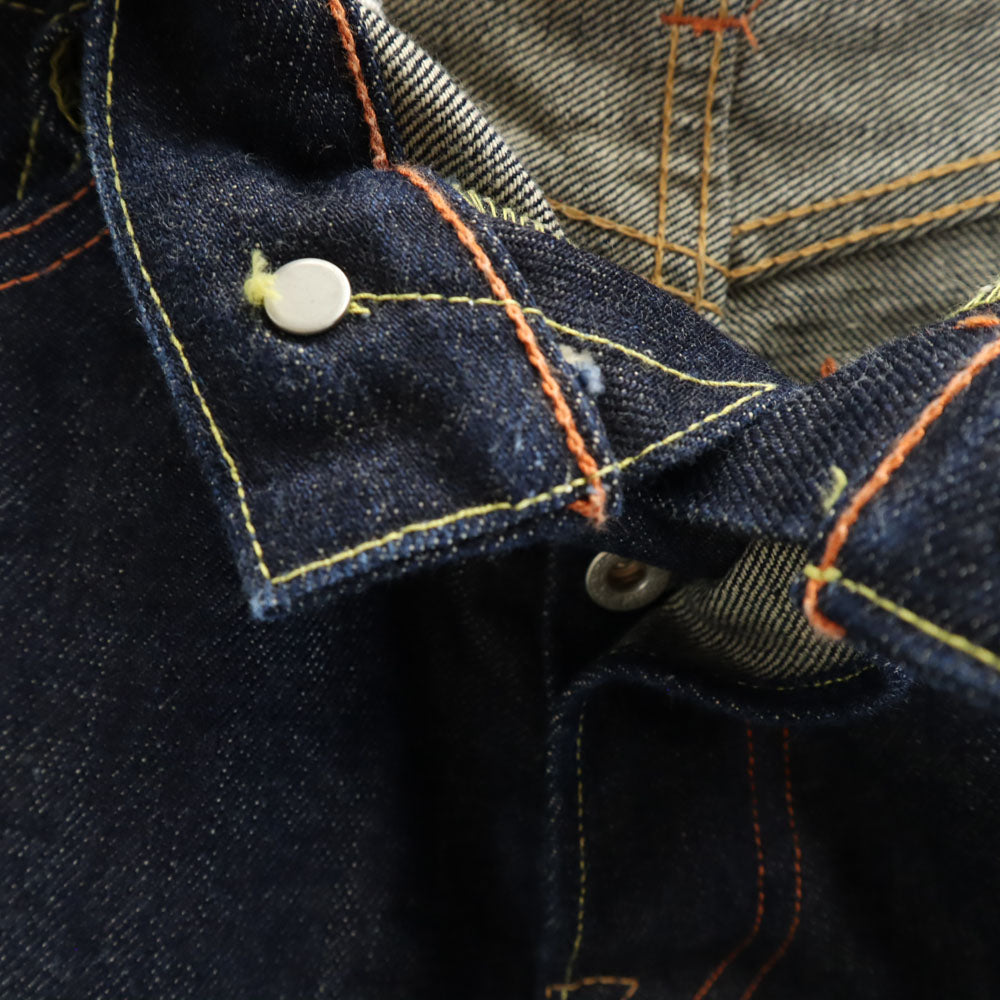 エイトジー 日本製 ストレートデニムパンツ W28 インディゴ ジーンズ ボタンフライ メンズ