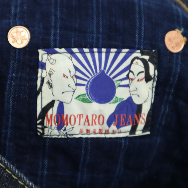 桃太郎ジーンズ 日本製 裏リベット ストレートデニムパンツ ｗ28 ネイビー MOMOTARO JEANS ジーンズ メンズ