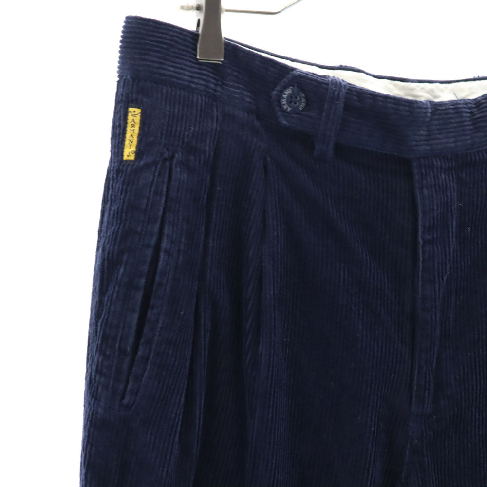 ARMANI JEANS アルマーニジーンズ STONEWASHED ツータック コーデュロイパンツ w34 ネイビー メンズ