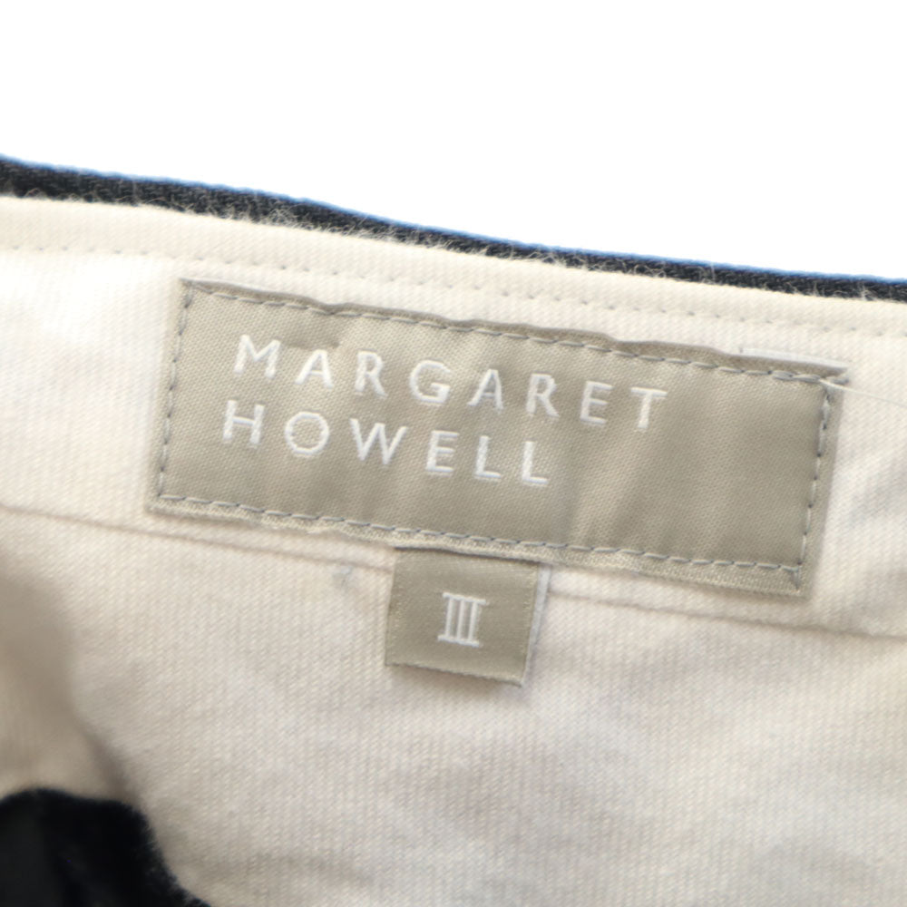 マーガレットハウエル 日本製 リネン パンツ 3 ブラック MARGARET HOWELL レディース