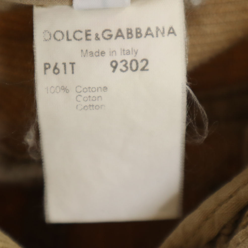DOLCE&GABBANA ドルチェアンドガッバーナ イタリア製 ストレート コーデュロイパンツ 46 ベージュ レディース