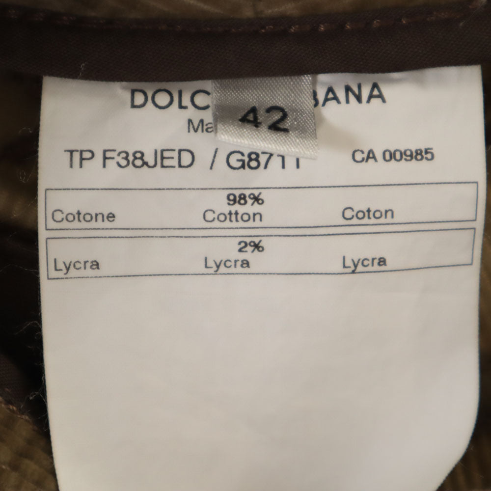 DOLCE&GABBANA ドルチェアンドガッバーナ イタリア製 ストレート コーデュロイパンツ 42 ブラウン レディース