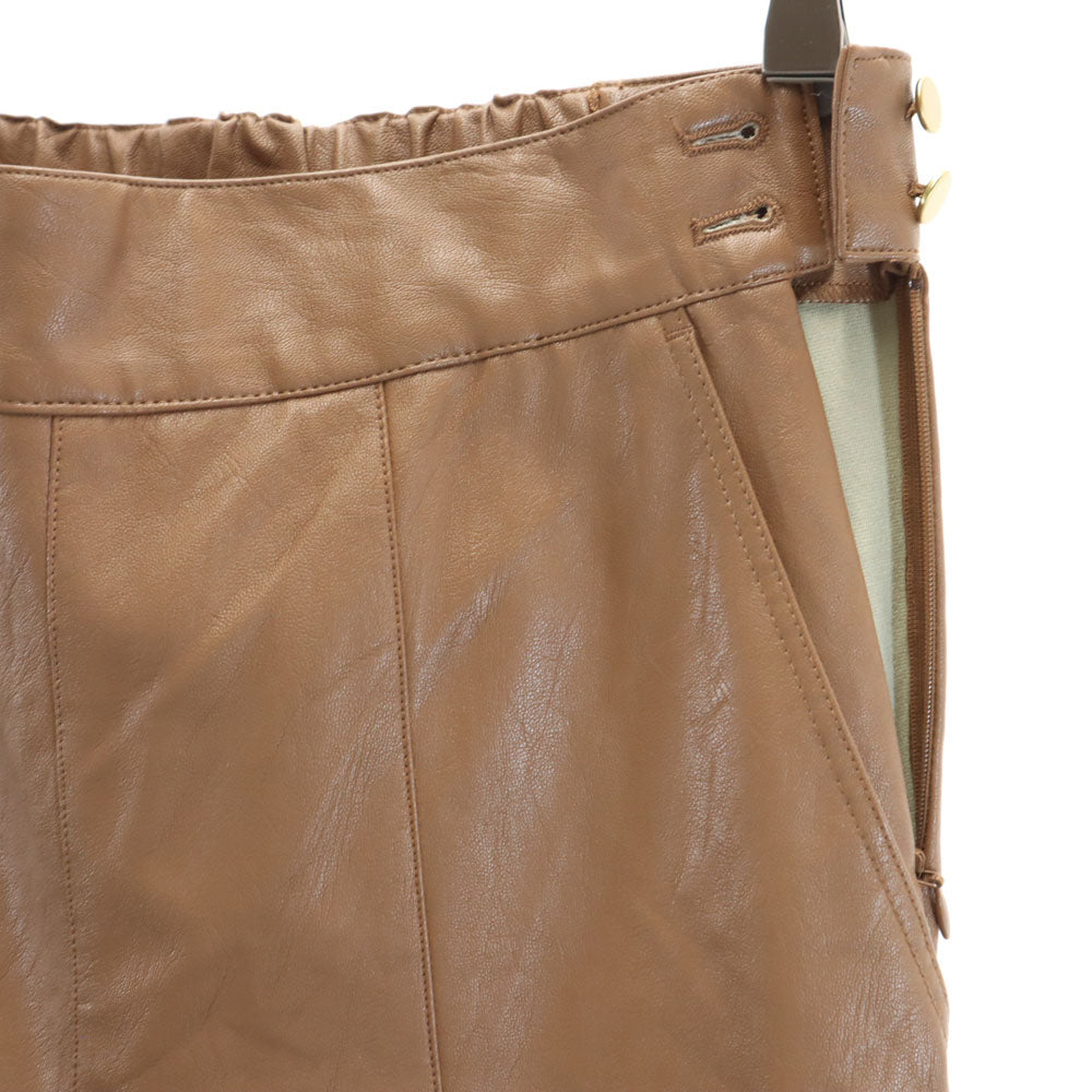 未使用 allureville アルアバイル フェイク レザーパンツ 2 ブラウン レディース