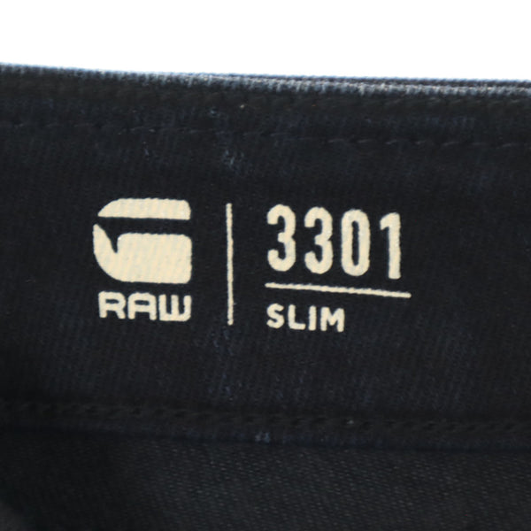 ジースターロゥ 3301 スリムデニムパンツ W28 インディゴ G-STAR RAW ジーンズ ボタンフライ メンズ