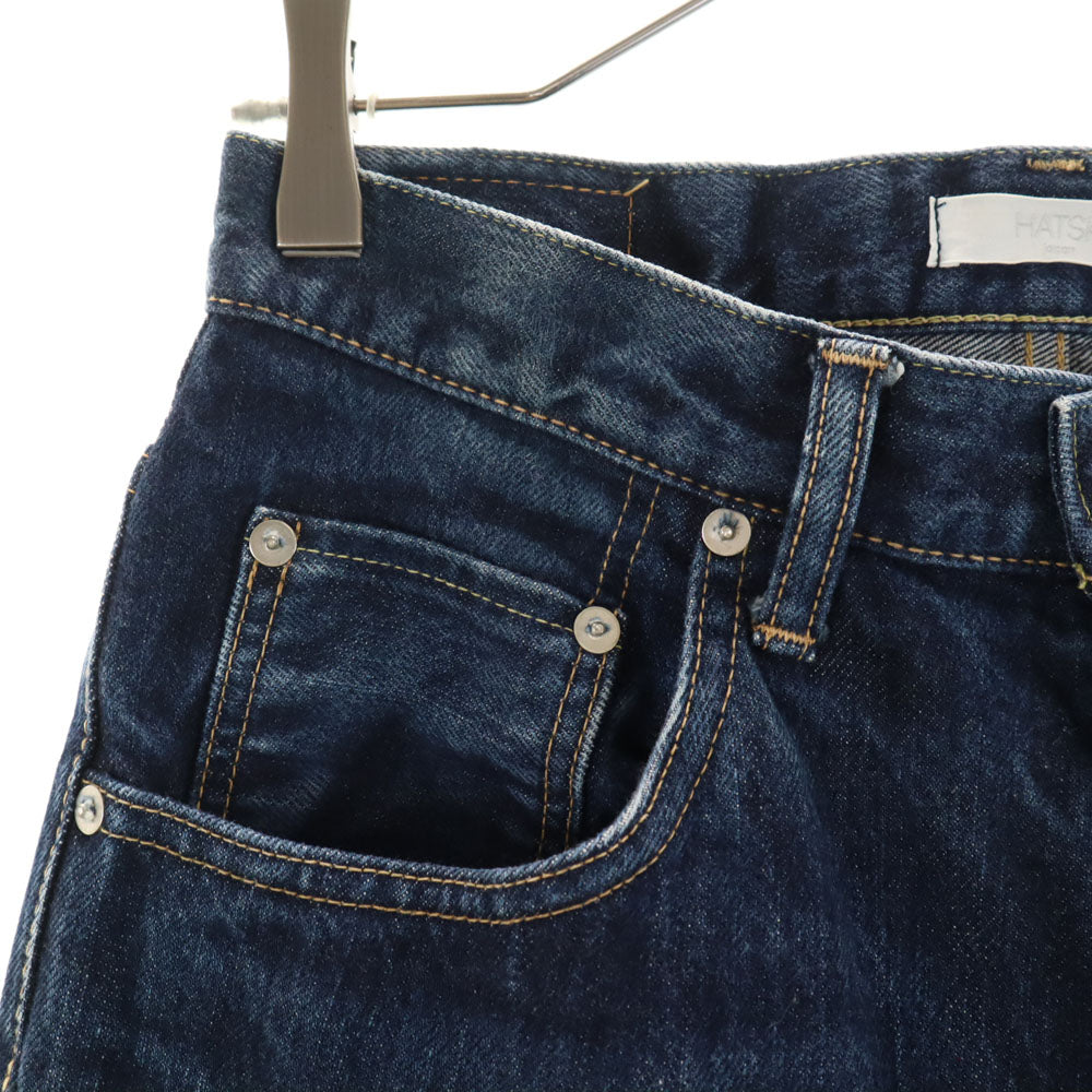 ハツキ テーパードデニムパンツ 0 インディゴブルー ジーンズ ボタンフライ メンズ