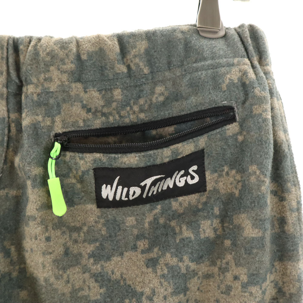 WILDTHINGS ワイルドシングス ウールブレンド モザイクカモフラ ロングパンツ S カーキ系 メンズ