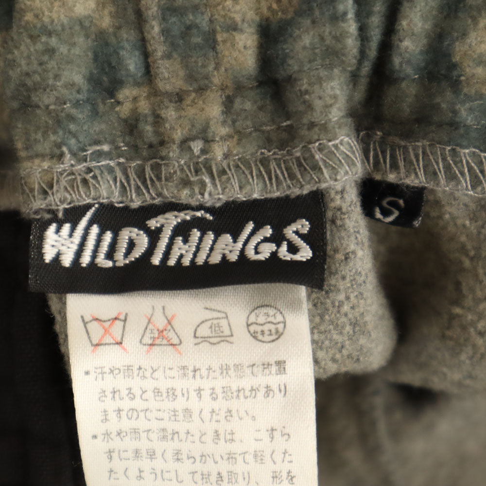 WILDTHINGS ワイルドシングス ウールブレンド モザイクカモフラ ロングパンツ S カーキ系 メンズ