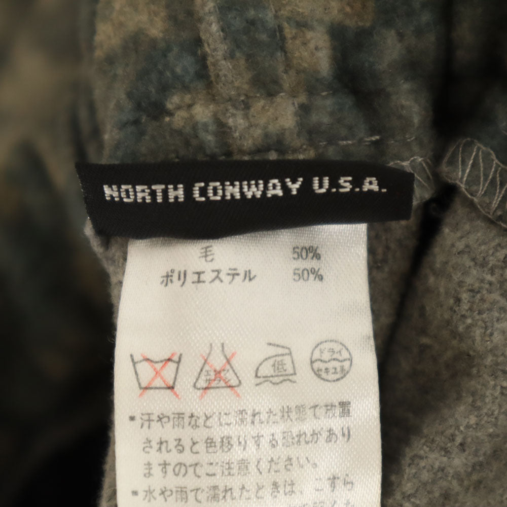 WILDTHINGS ワイルドシングス ウールブレンド モザイクカモフラ ロングパンツ S カーキ系 メンズ