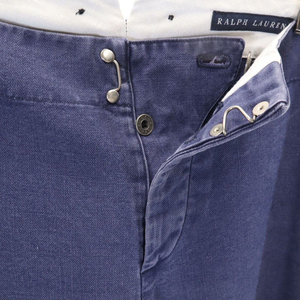 RALPH LAUREN ラルフローレン 日本製 ボタンフライ ワイドパンツ 11 ネイビー系 レディース