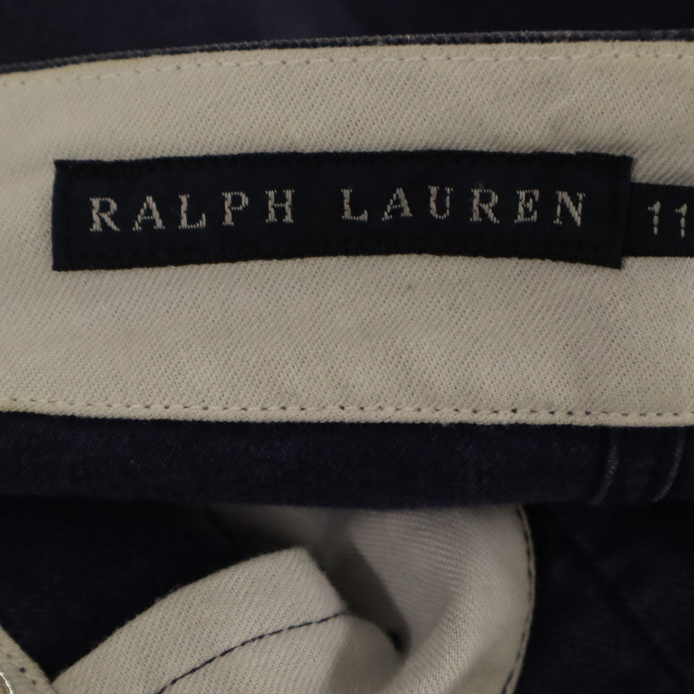 RALPH LAUREN ラルフローレン 日本製 ボタンフライ ワイドパンツ 11 ネイビー系 レディース