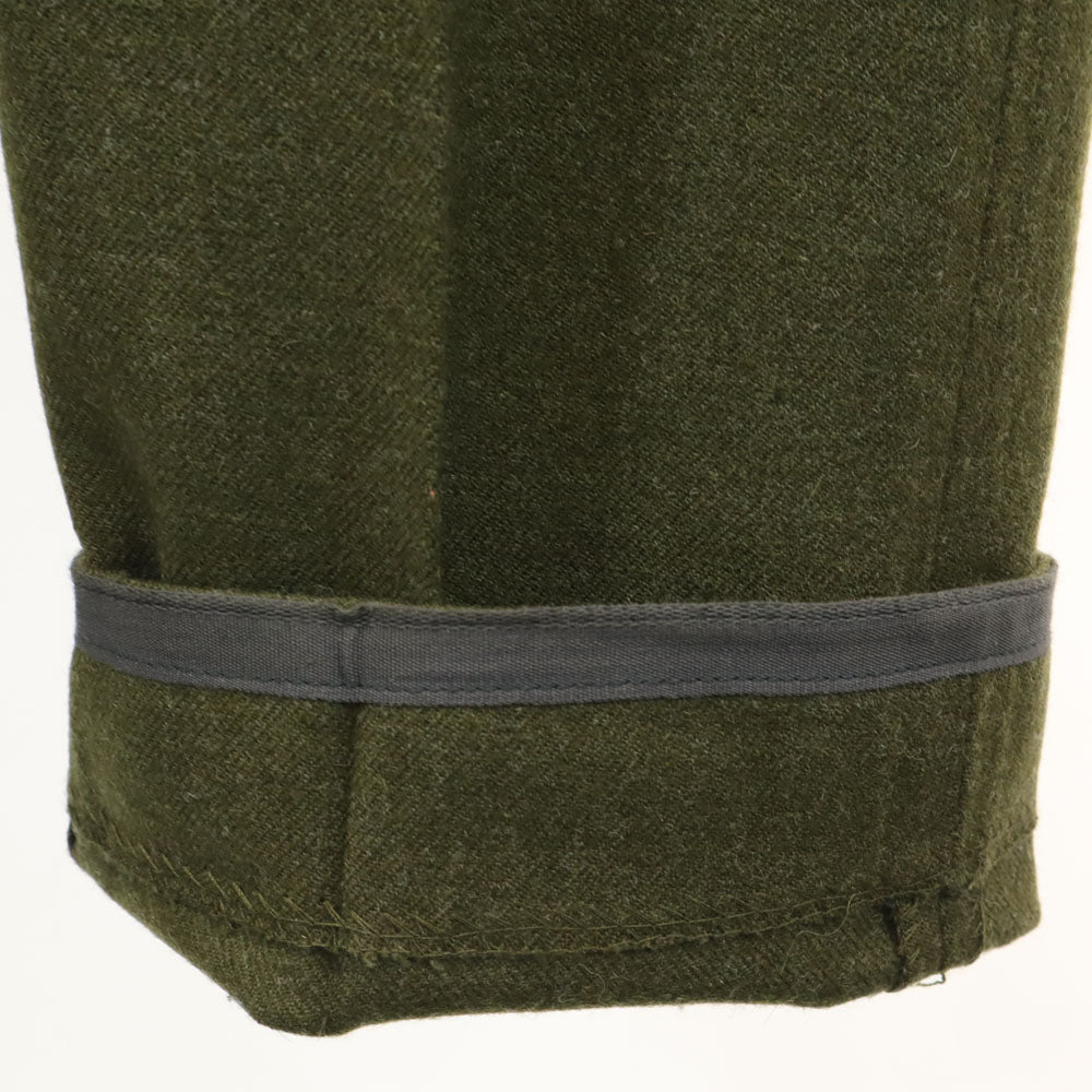 ノルウェー軍 60s ヴィンテージ ウールブレンド トラウザー パンツ 46L グリーン ドレスパンツ メンズ