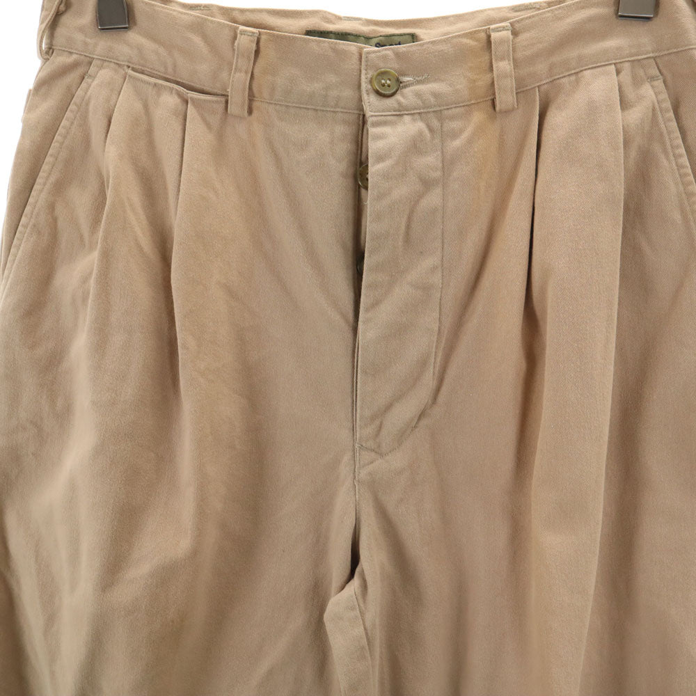 カルバンクラインスポーツ 90s 00s オールド タック パンツ w31 ベージュ系 ボタンフライ メンズ