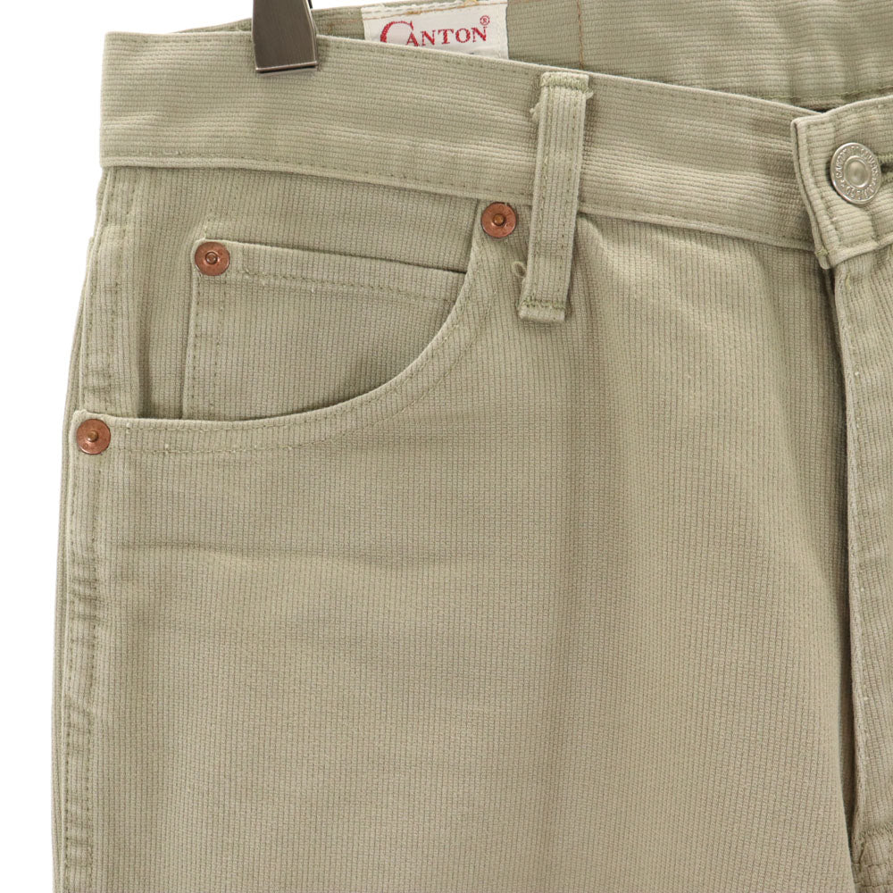 CANTON キャントン 512 日本製 ロングパンツ W33 グレージュ 5ポケット メンズ