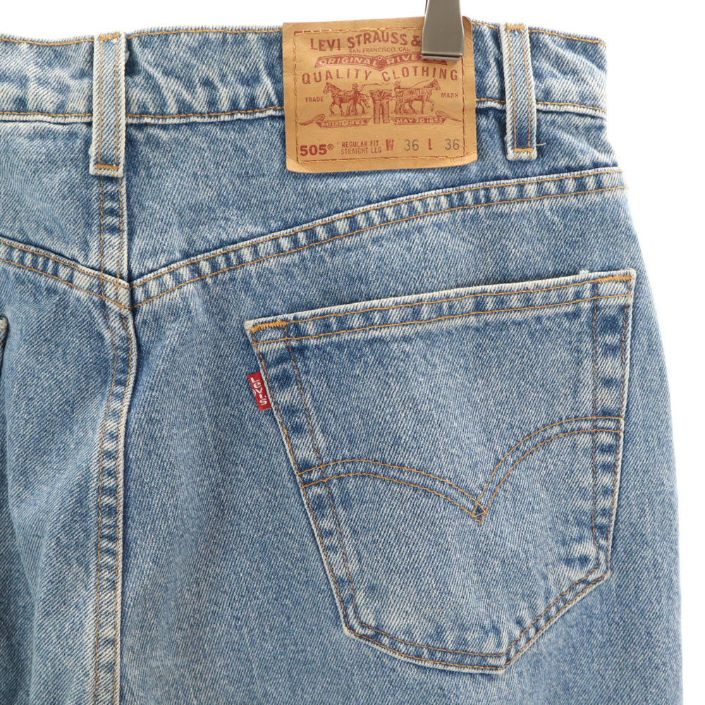Levi's リーバイス 90s 1998年 505 オールド ストレートデニムパンツ W36 ウォッシュブルー ジーンズ  ビッグサイズ メンズ