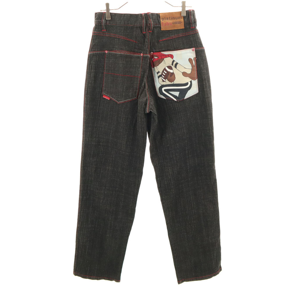 フラチナムフブ ストレートデニムパンツ ブラック Platinum Fubu