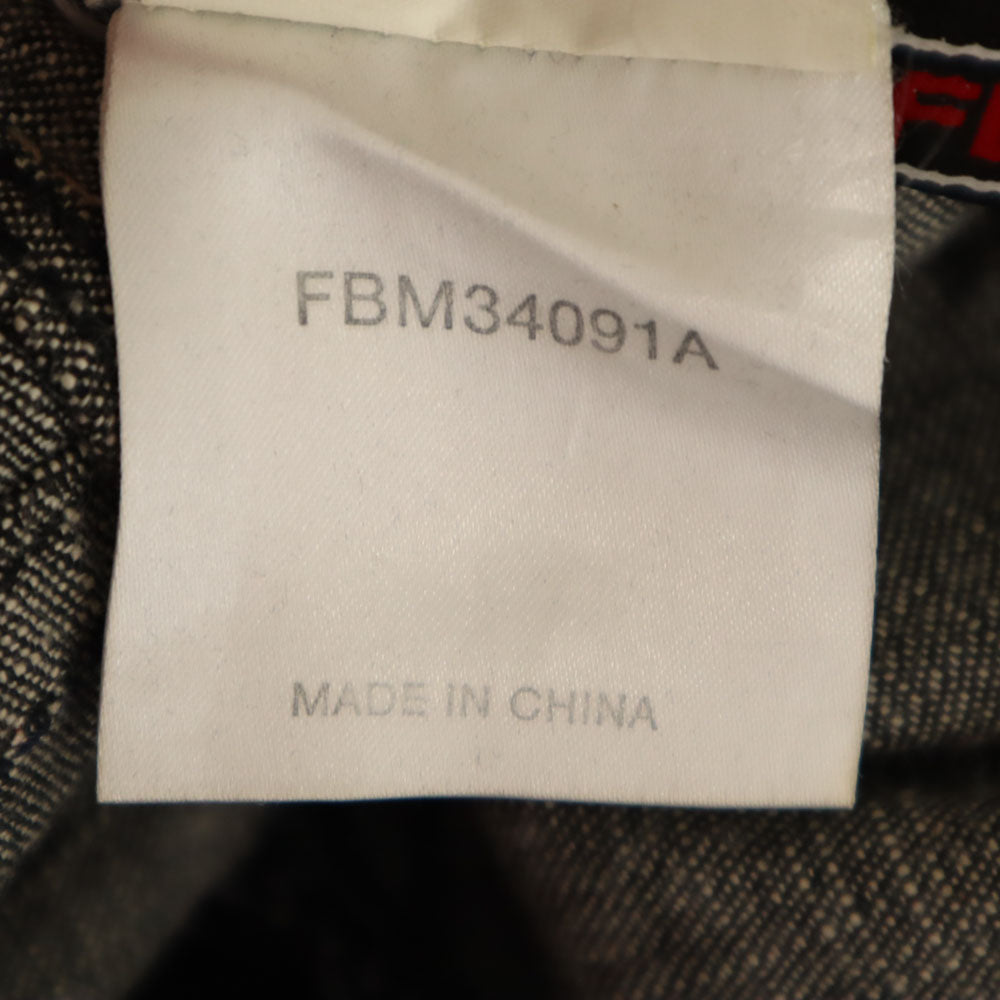 フラチナムフブ ストレートデニムパンツ ブラック ジーンズ メンズ