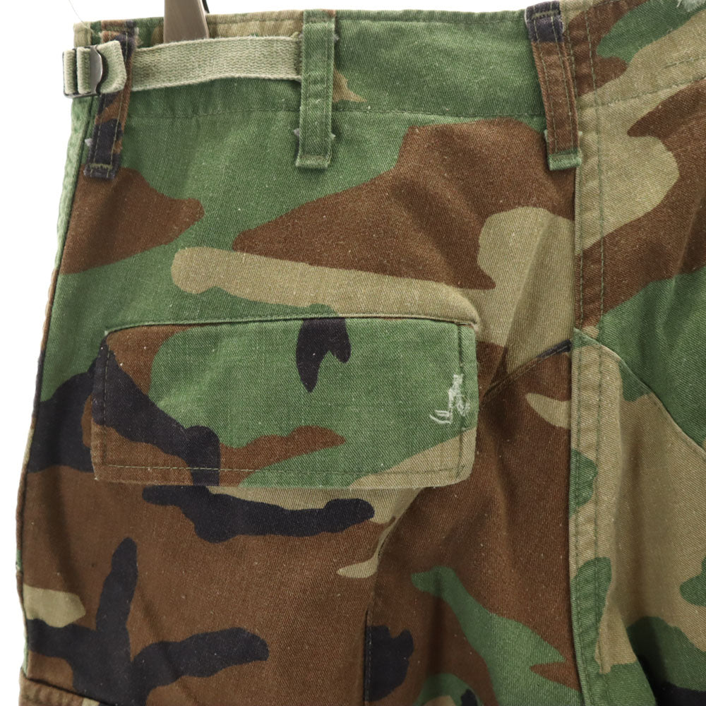 US ARMY アメリカ軍 90s オールド SPO カモフラ柄 ミリタリー カーゴパンツ ｗ27 カーキ系 迷彩 メンズ