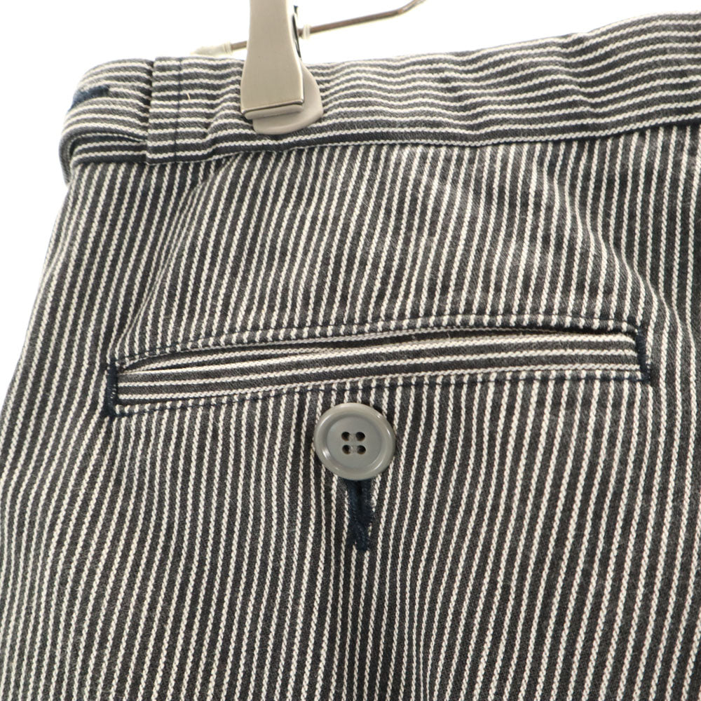 COMME des GARCONS HOMME PLUS コムデギャルソンオムプリュス 2001年 00s 日本製 ストライプ柄 ロングパンツ M ブラック 他 メンズ