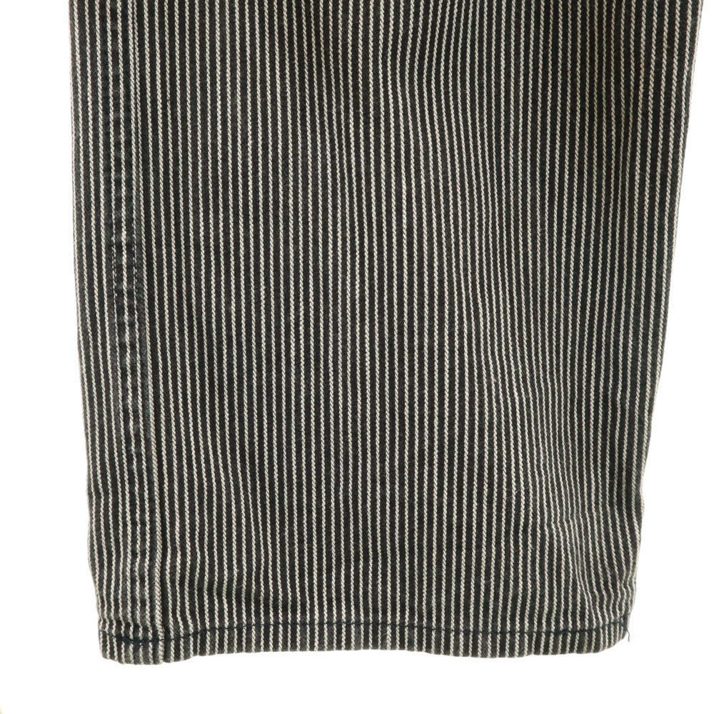 COMME des GARCONS HOMME PLUS コムデギャルソンオムプリュス 2001年 00s 日本製 ストライプ柄 ロングパンツ M ブラック 他 メンズ