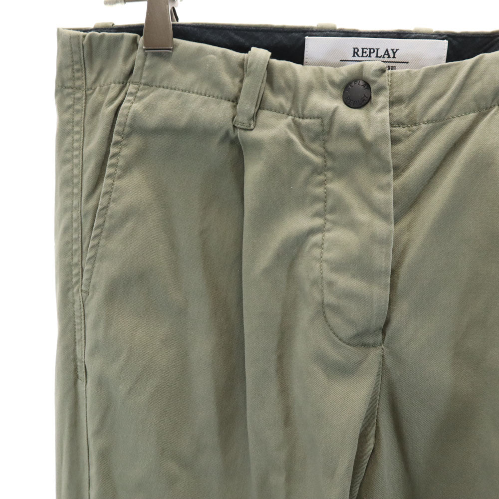 REPLAY リプレイ ロングパンツ ｗ25 カーキ レディース