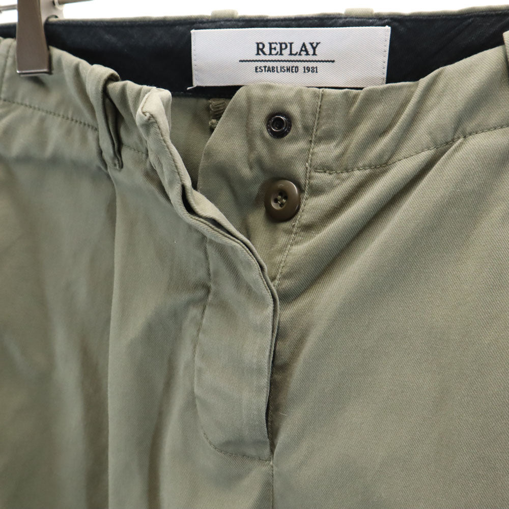 REPLAY リプレイ ロングパンツ ｗ25 カーキ レディース