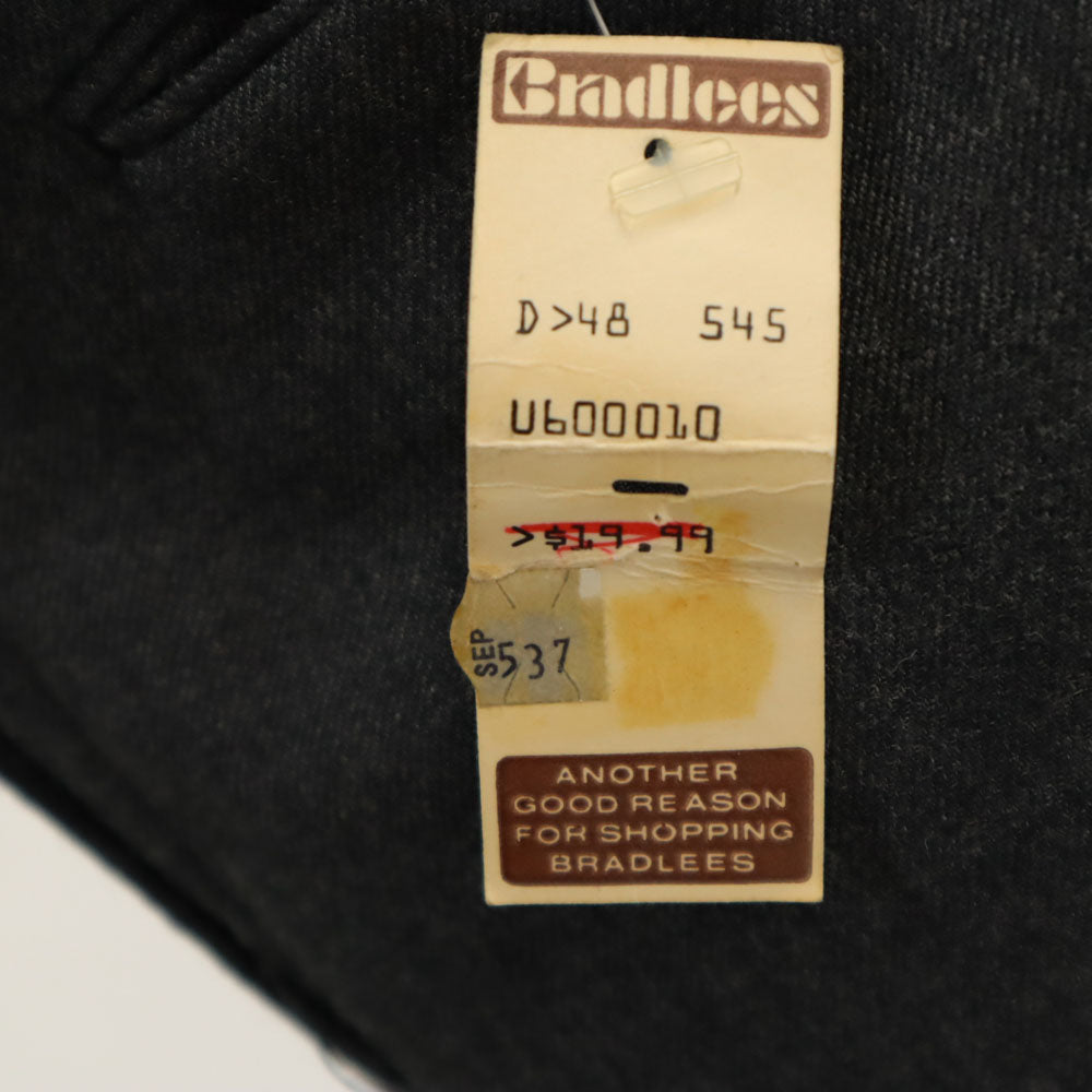 ブラッドリーズ 80s ヴィンテージ デッドストック スラックスパンツ W36 チャコールグレー メンズ