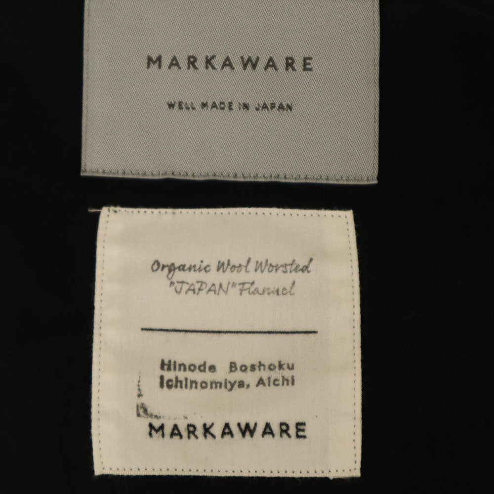 マーカウェア ウール 日本製 タック スラックスパンツ 2 ブラック markaware レディース