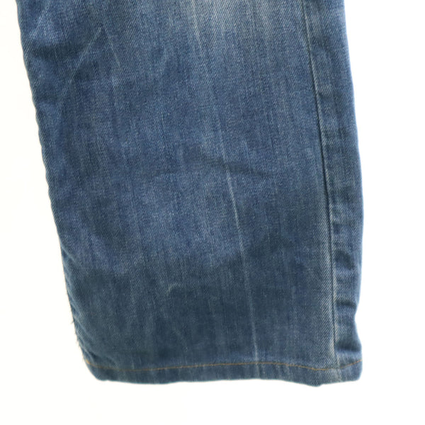 ジースターロゥ 3301 クラッシュ加工 ストレートデニムパンツ W34 ウォッシュブルー G-STAR RAW ジーンズ メンズ