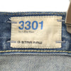 ジースターロゥ 3301 クラッシュ加工 ストレートデニムパンツ W34 ウォッシュブルー G-STAR RAW ジーンズ メンズ