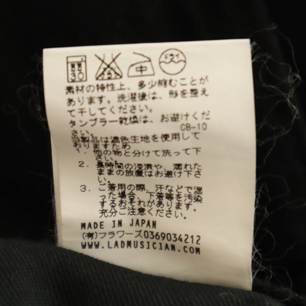 LAD MUSICIAN ラッドミュージシャン テーパードデニムパンツ 42 ブラック ジーンズ メンズ