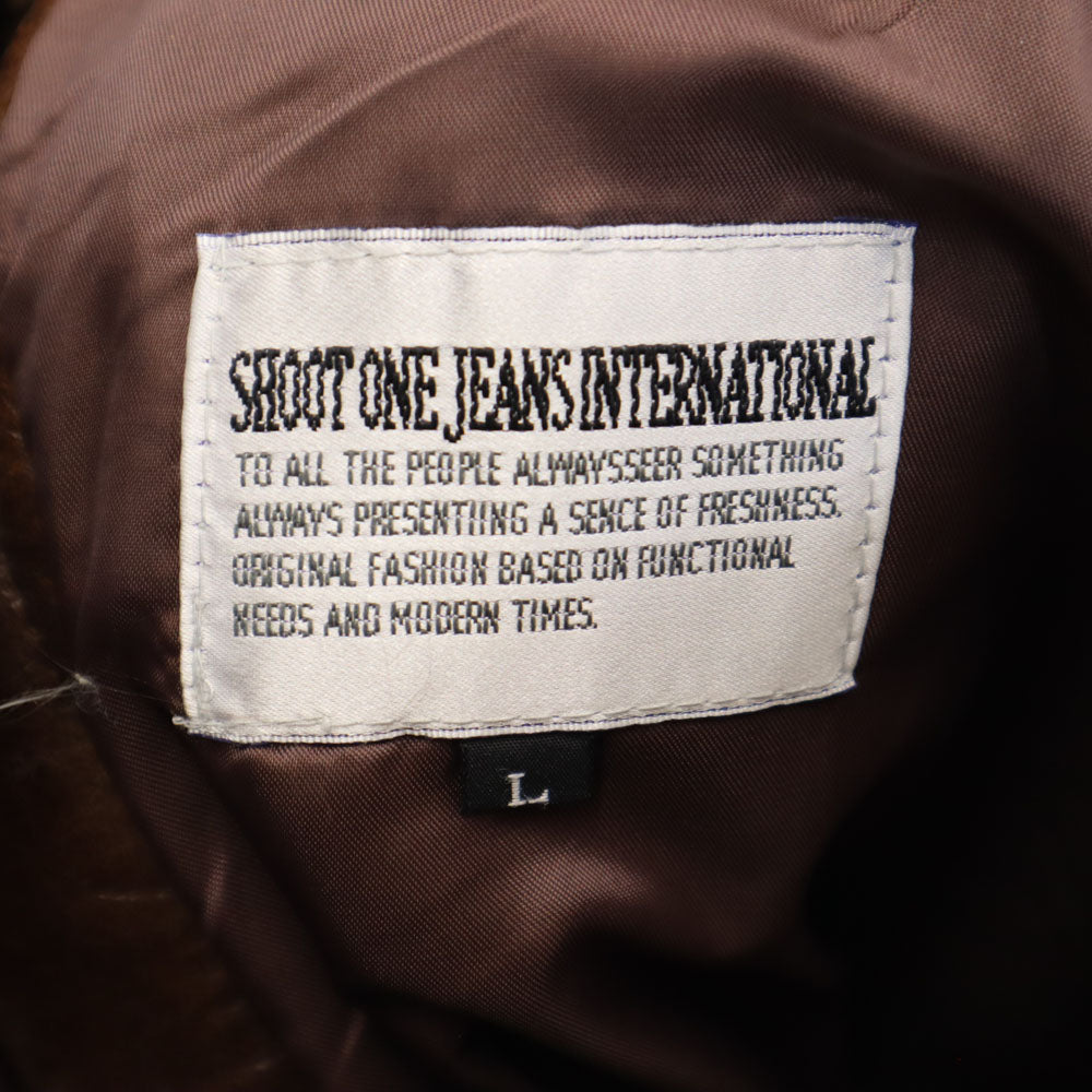 SHOOT ONE JEANS INTERNATIONAL レザーパンツ L ブラウン レディース