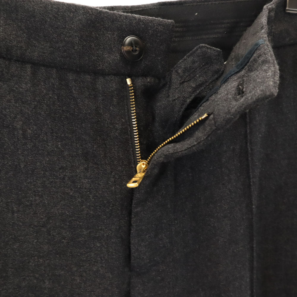 GIORGIOARMAN ジェルジオアルマーニ ウール イタリア製 スラックスパンツ 46 グレー タックパンツ メンズ