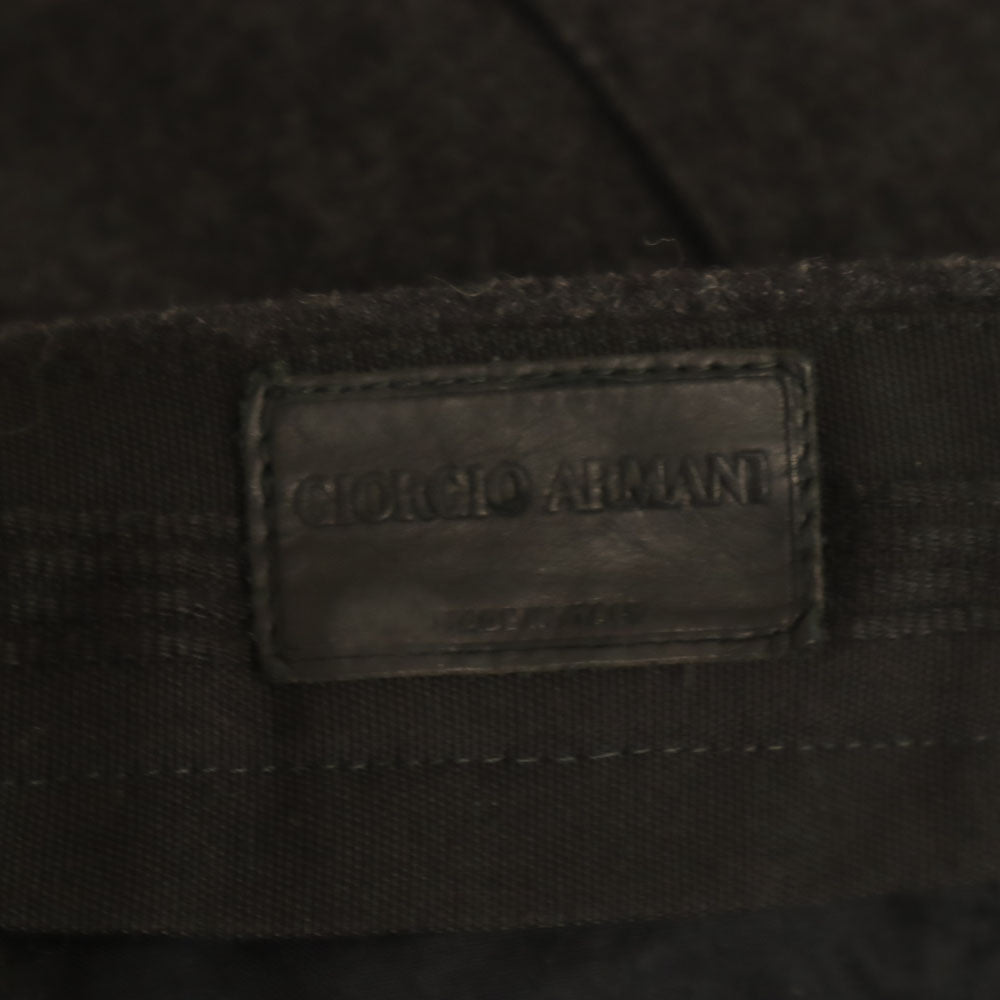 GIORGIOARMAN ジェルジオアルマーニ ウール イタリア製 スラックスパンツ 46 グレー タックパンツ メンズ